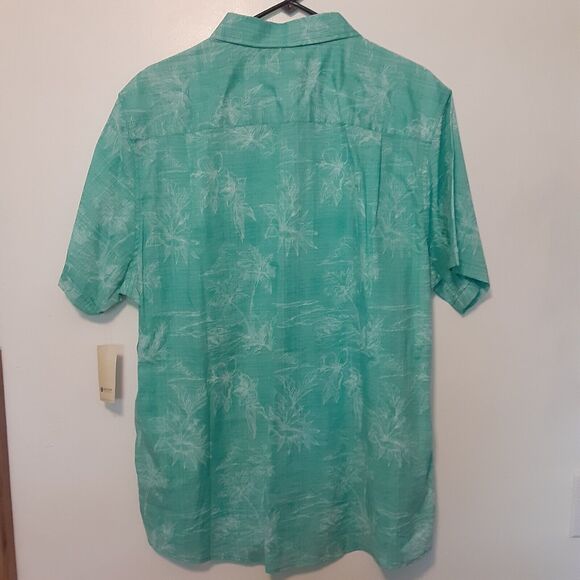 Haggar Men’s XL Short Sleeve Button-Down Island Ease Stretch Shirt Hawaiian EUC - Picture 8 of 10